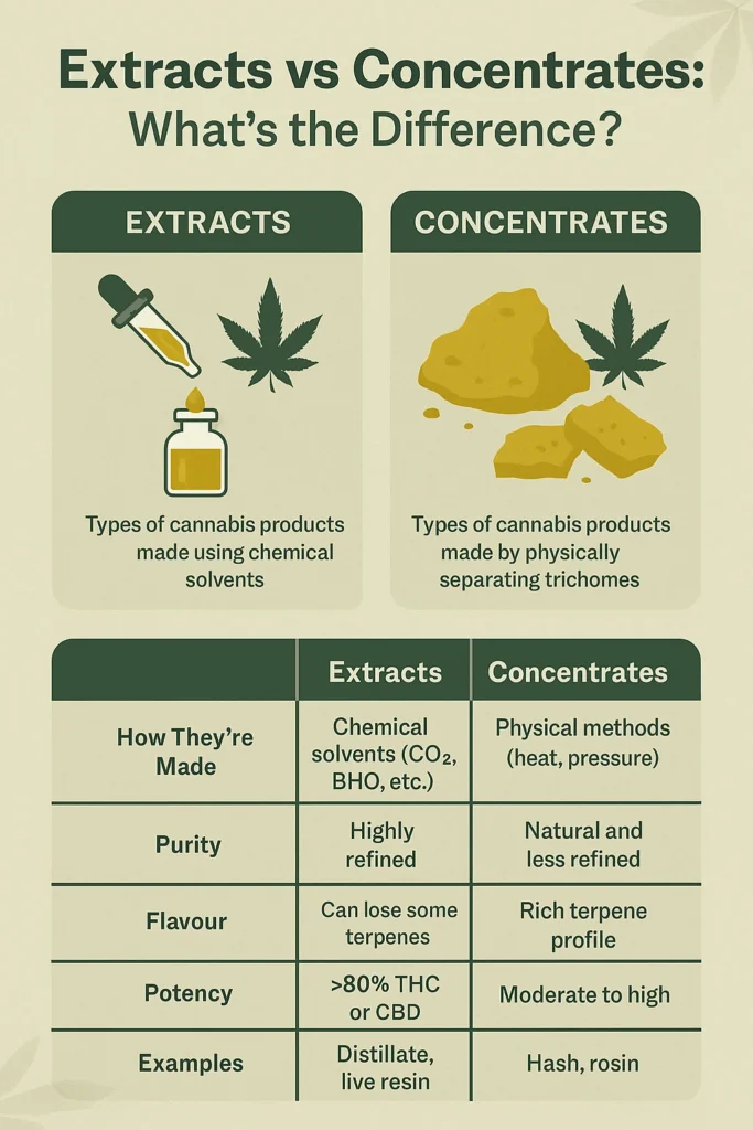 Cannabis Extracts vs. Concentrates- What’s the Real Difference?